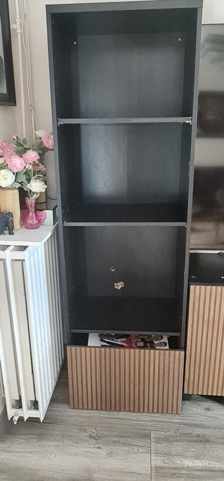 Zwarte besta kast met Lade - 190x60x40 cm, Ophalen, Gebruikt, 50 tot 100 cm, Met lade(s)