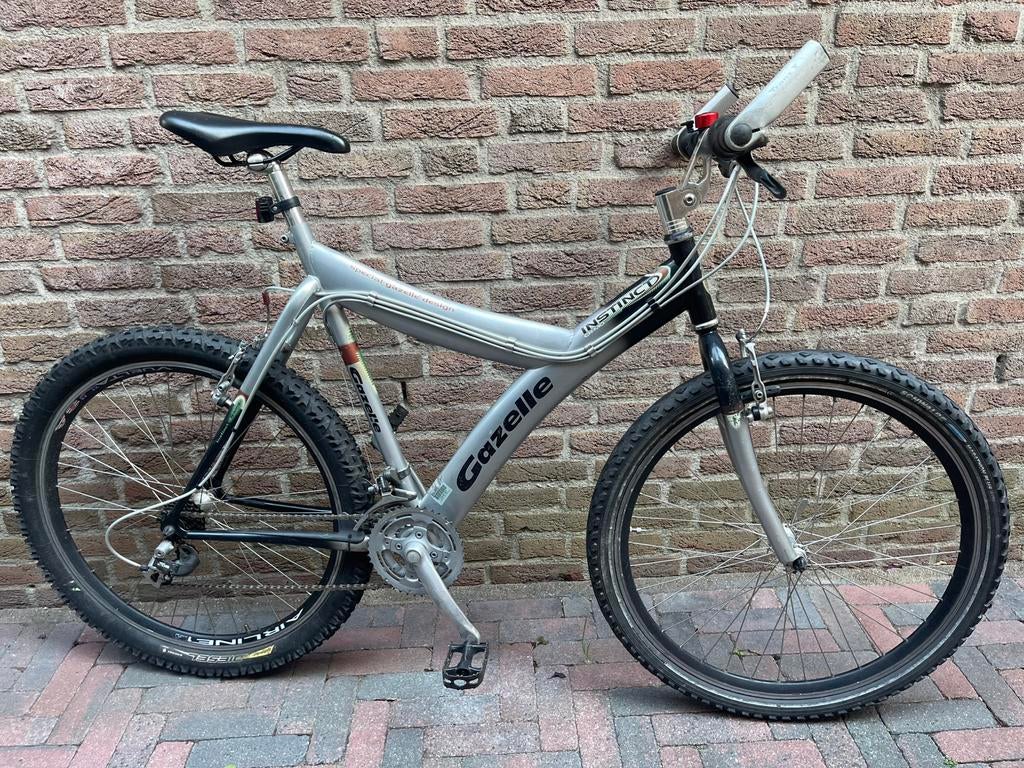 Gazelle instinct mtb mountainbike met net 56 cm frame, Ophalen, Gebruikt, Hardtail, Velgrem