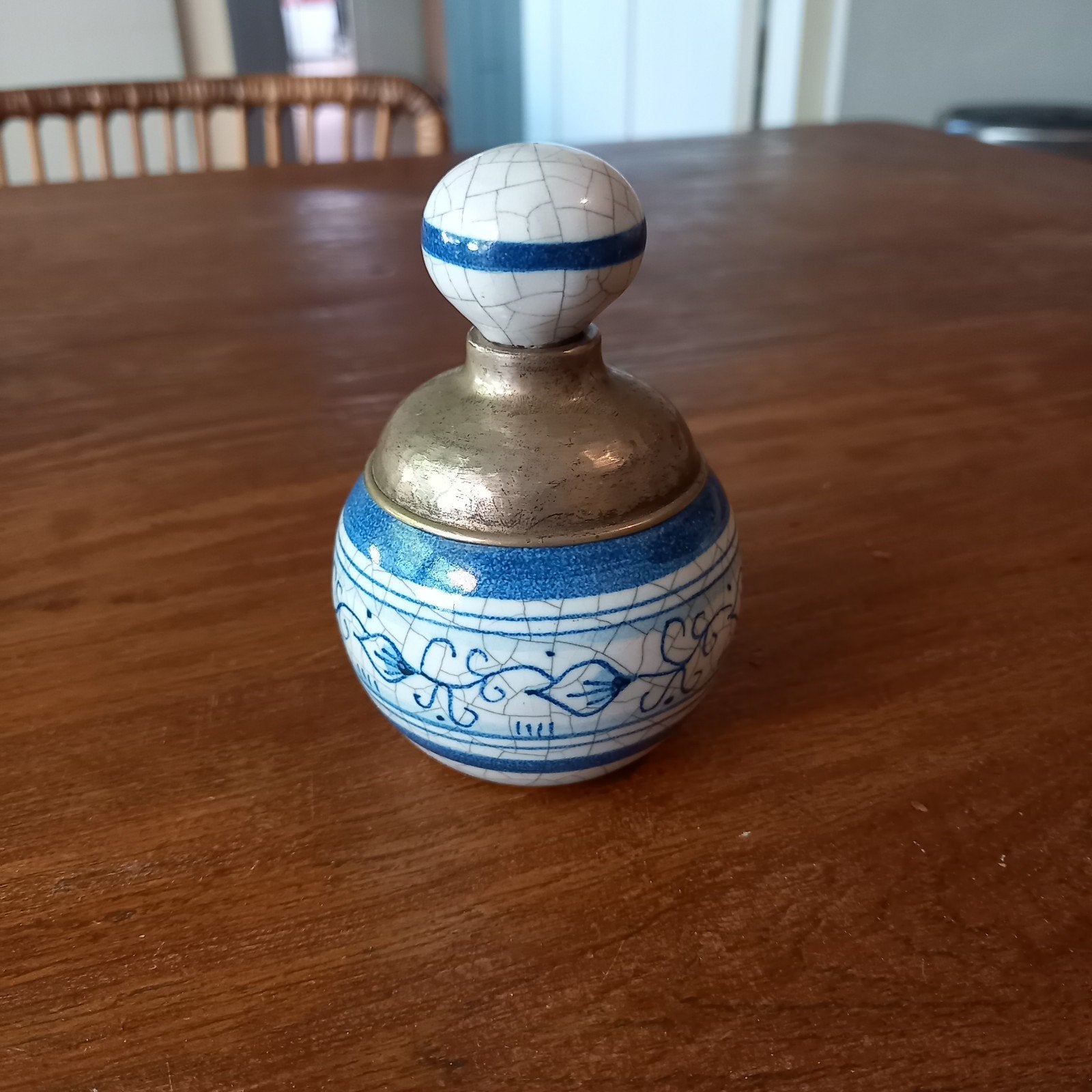 Vintage Italiaans? Parfumpotje?  Handgeschilderd, Verzenden