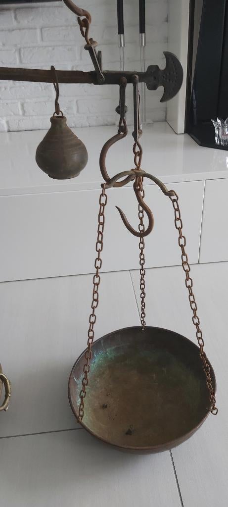Koperen weegschaal enz., Ophalen, Koper