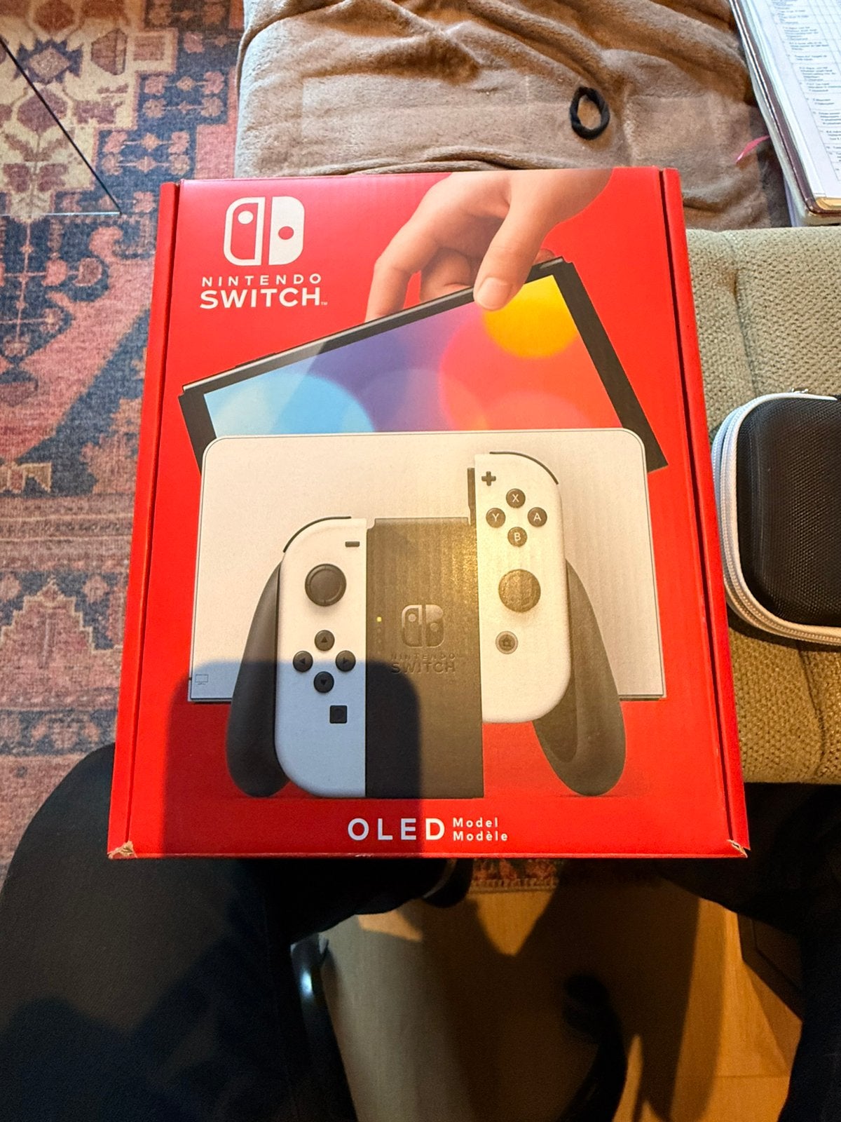 Nintendo Switch Oled compleet met doos, case en 2 games., Ophalen of Verzenden, Zo goed als nieuw, Met 1 controller, Switch OLED