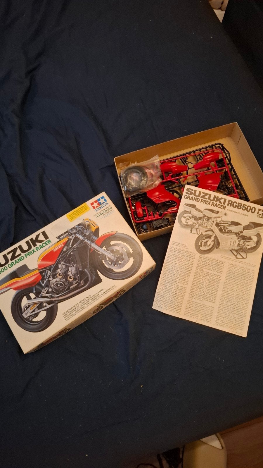 Tamiya Suzuki RGB500 Grand Prix Racer Mode 1:12lbouwkit, Ophalen of Verzenden, Zo goed als nieuw, Tamiya, Groter dan 1:32