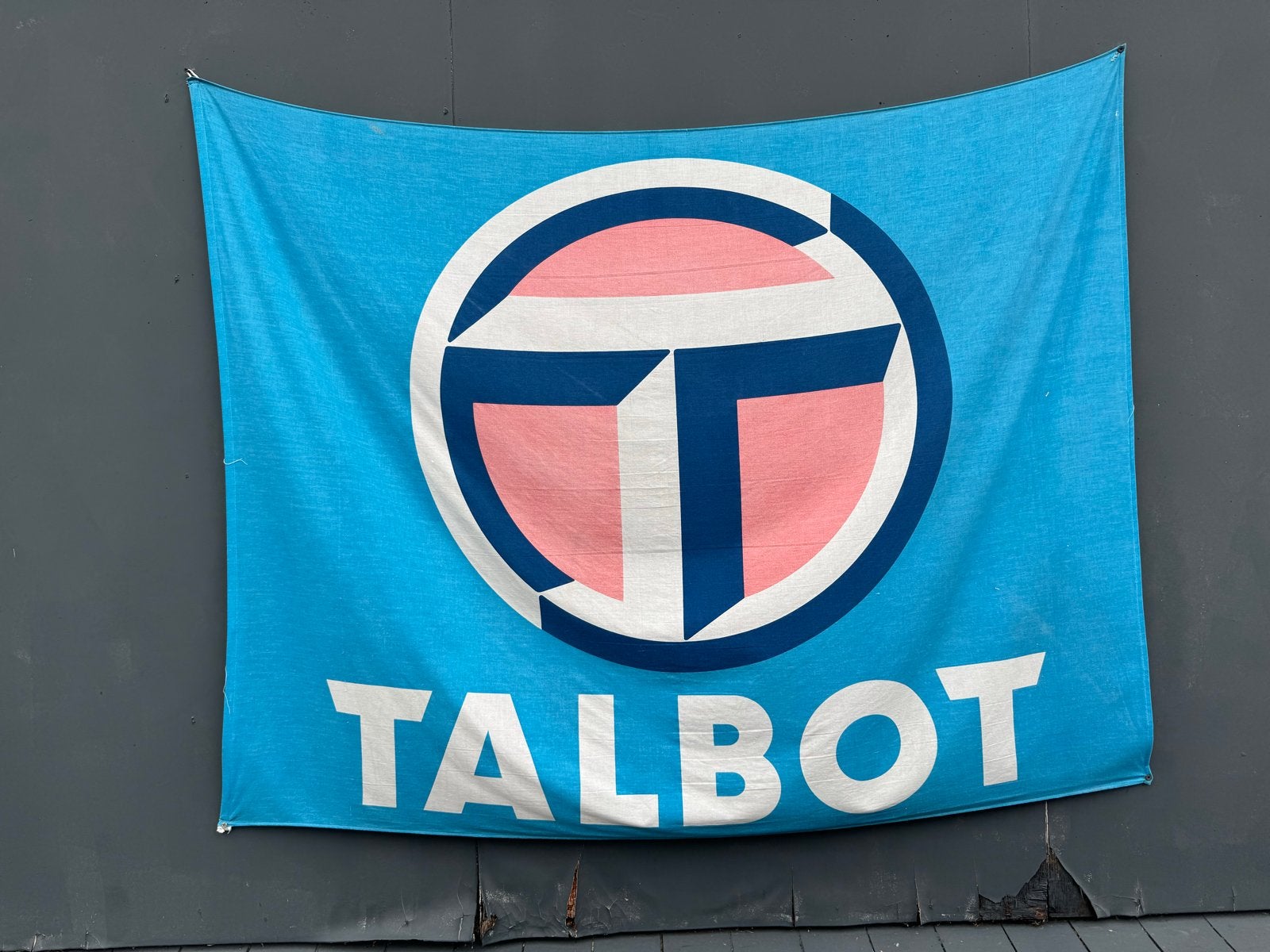 TALBOT Auto oude reclame vlag, Diversen, Gebruikt, ., Ophalen of Verzenden, .