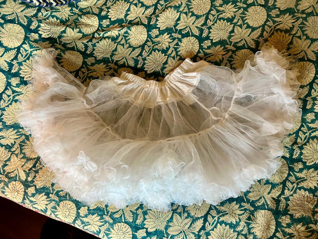 Vintage wit Di Bartelomeo tutu petticoat balletkostuum rokje, Maat 38/40 (M), Ophalen of Verzenden, Vintage, Kleding