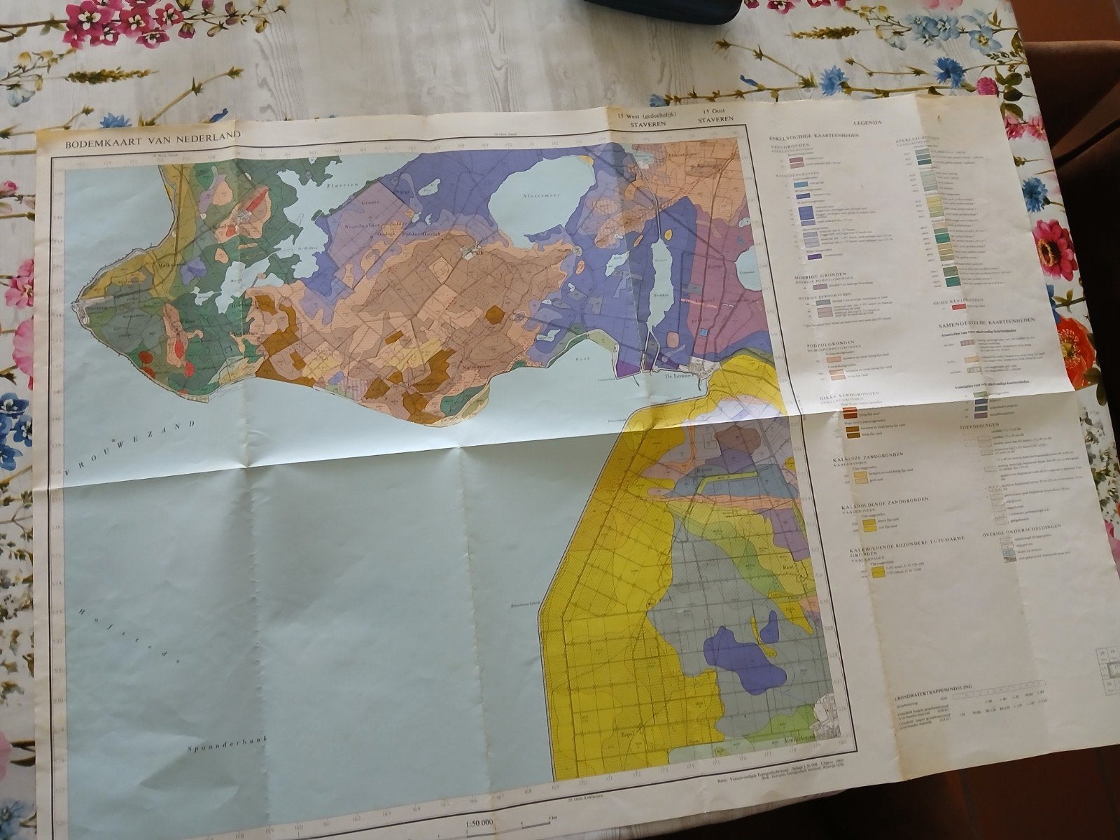 bodemkaart van Nederland, kaart 15 Oost Staveren, Gelezen, Ophalen of Verzenden, Landkaart, 1800 tot 2000