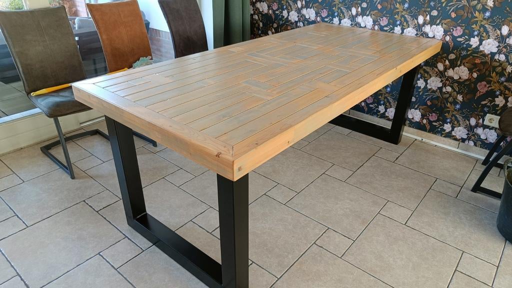 Set eettafel, salontafel en bijzettafeltje/wijnrek, Huis en Inrichting, Tafels | Eettafels, Ophalen, 200 cm of meer, 50 tot 100 cm