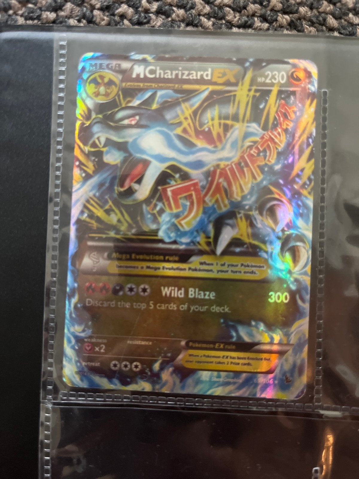 Pokémon M Charizard EX (XY Flashfire 107/106) Holografisch, Ophalen of Verzenden, Zo goed als nieuw, Losse kaart, Foil