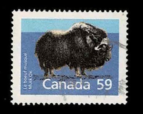 postzegel 1081 Canada dieren Muskusos, Ophalen of Verzenden, Gestempeld, Noord-Amerika