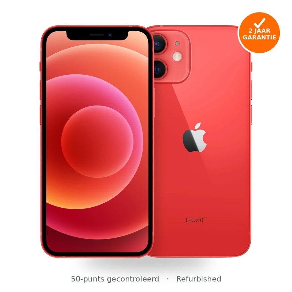 Apple iPhone 12 Mini 128GB RED Refurbished | 2 jaar garantie, 128 GB, IPhone 12 Mini, Refurbished, Ophalen of Verzenden