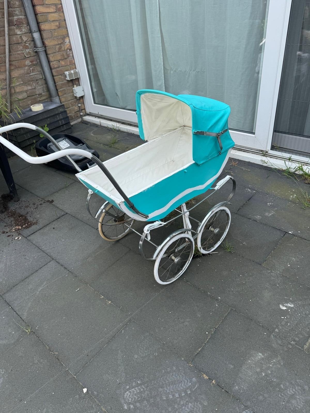 Antieke Poppenwagen - Vintage Stijl, Ophalen, Zo goed als nieuw, Jongen of Meisje