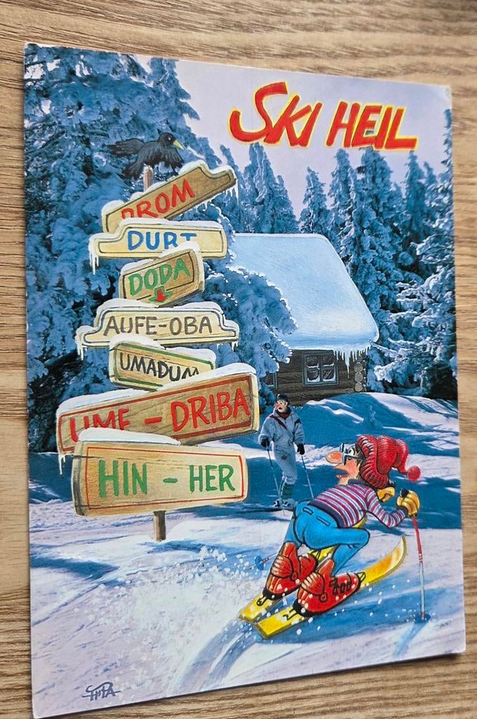 Wintersport humor, Verzenden, 1980 tot heden, Gelopen, Overige thema's