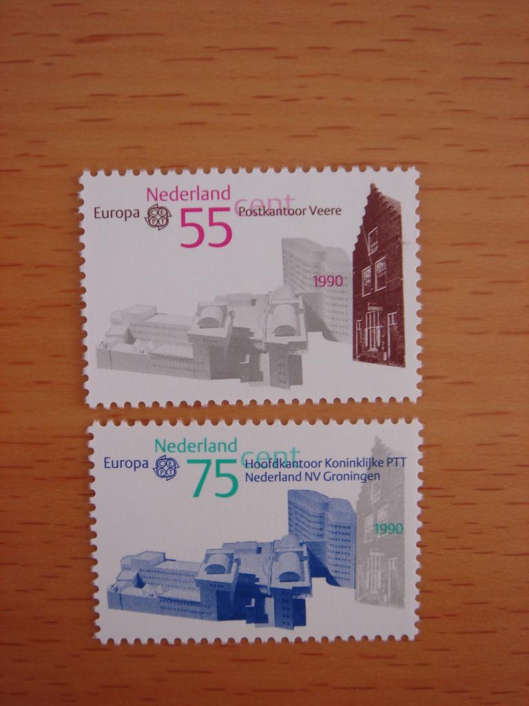NVPH 1451 en 1452 Europa Postkantoren 2x, Ophalen of Verzenden, Na 1940, Postfris