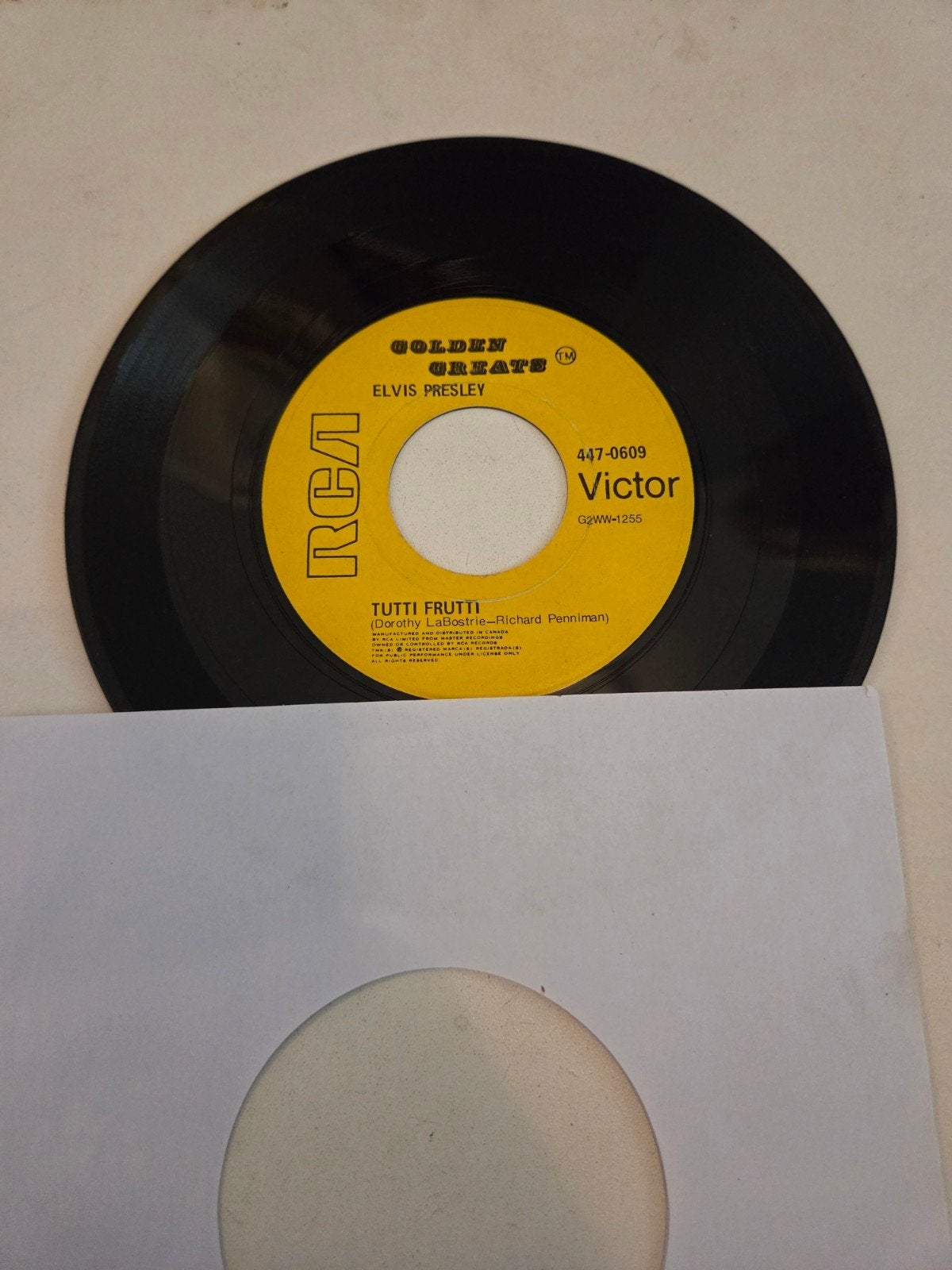 Elvis Presley - Tutti Frutti / Blue Suede Shoes 7 inch, Ophalen of Verzenden, Gebruikt, Rock en Metal