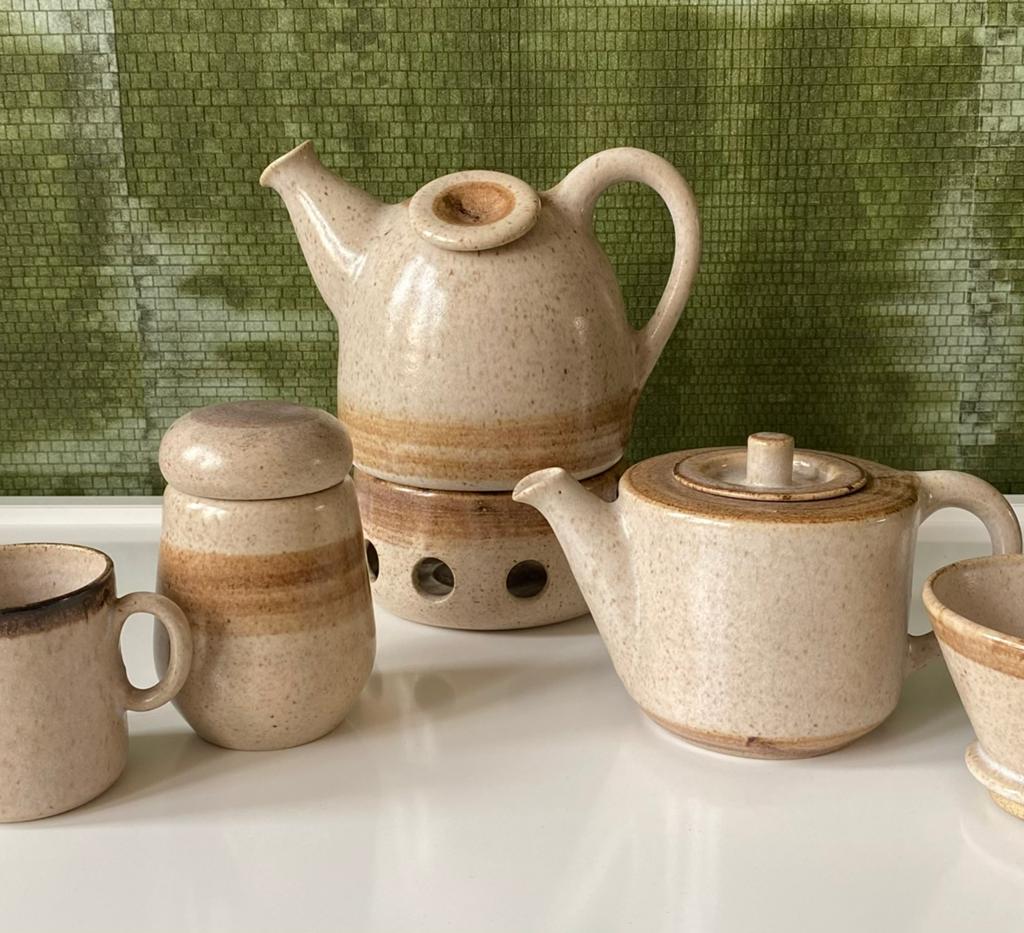 Set vintage Zaalberg, Thee koffie kan suiker melk warmhouder, Ophalen of Verzenden
