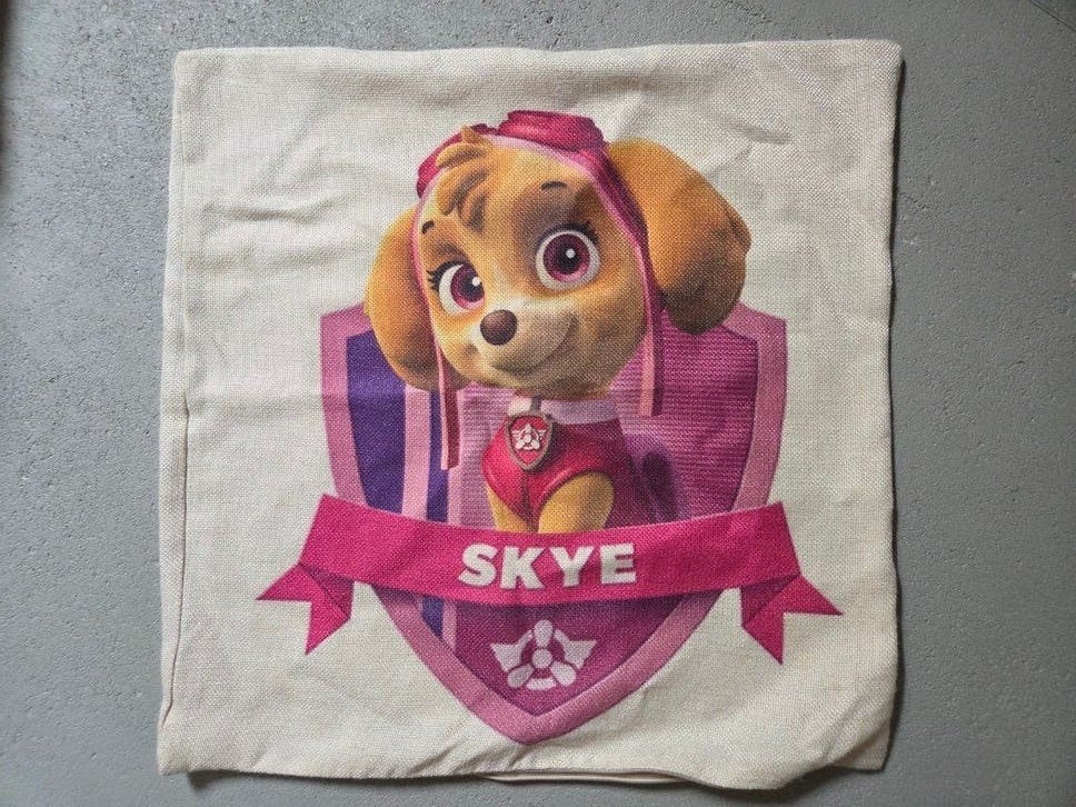 Skye Kussensloop 45x45 cm - Paw Patrol, Gebruikt, Met print, Meerkleurig, Ophalen of Verzenden