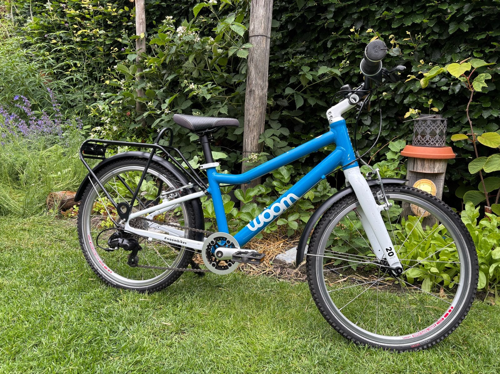 Woom 4 blauw, Ophalen, Zo goed als nieuw, Schijfrem, 20 inch of meer