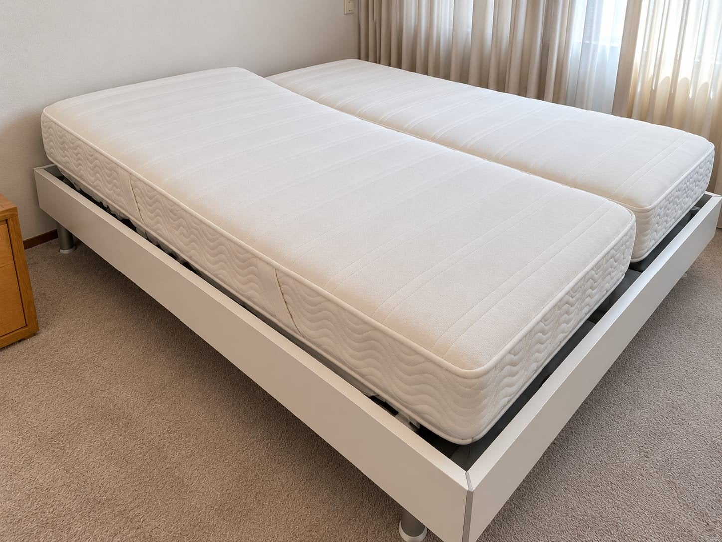 Tweepersoonsbed 165x205cm met Velda matrassen, Ophalen