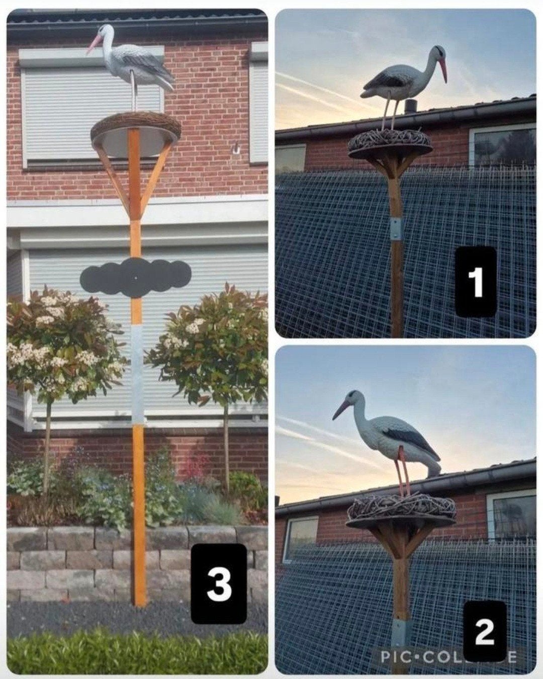 Te huur ooievaar op het nest, Ophalen, Zo goed als nieuw, Geboortebord