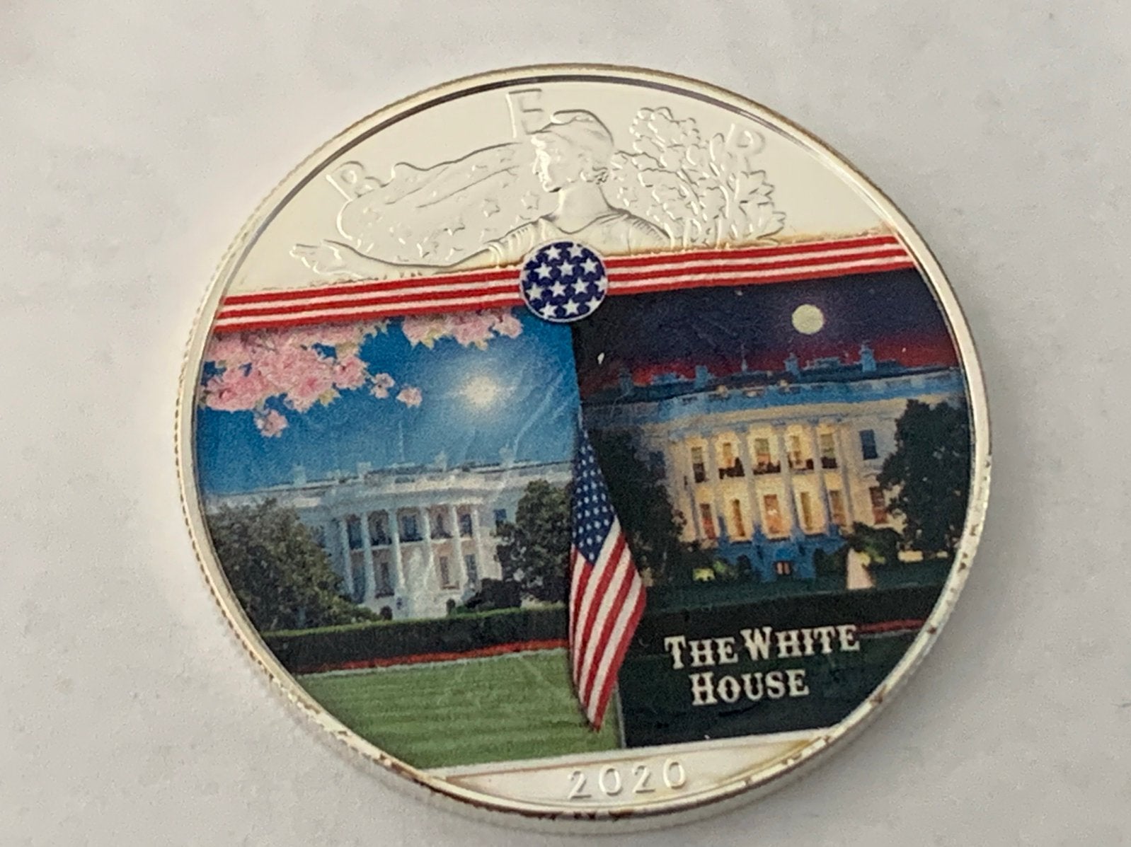 Silver eagle white house america met certificaat, Ophalen of Verzenden, Noord-Amerika