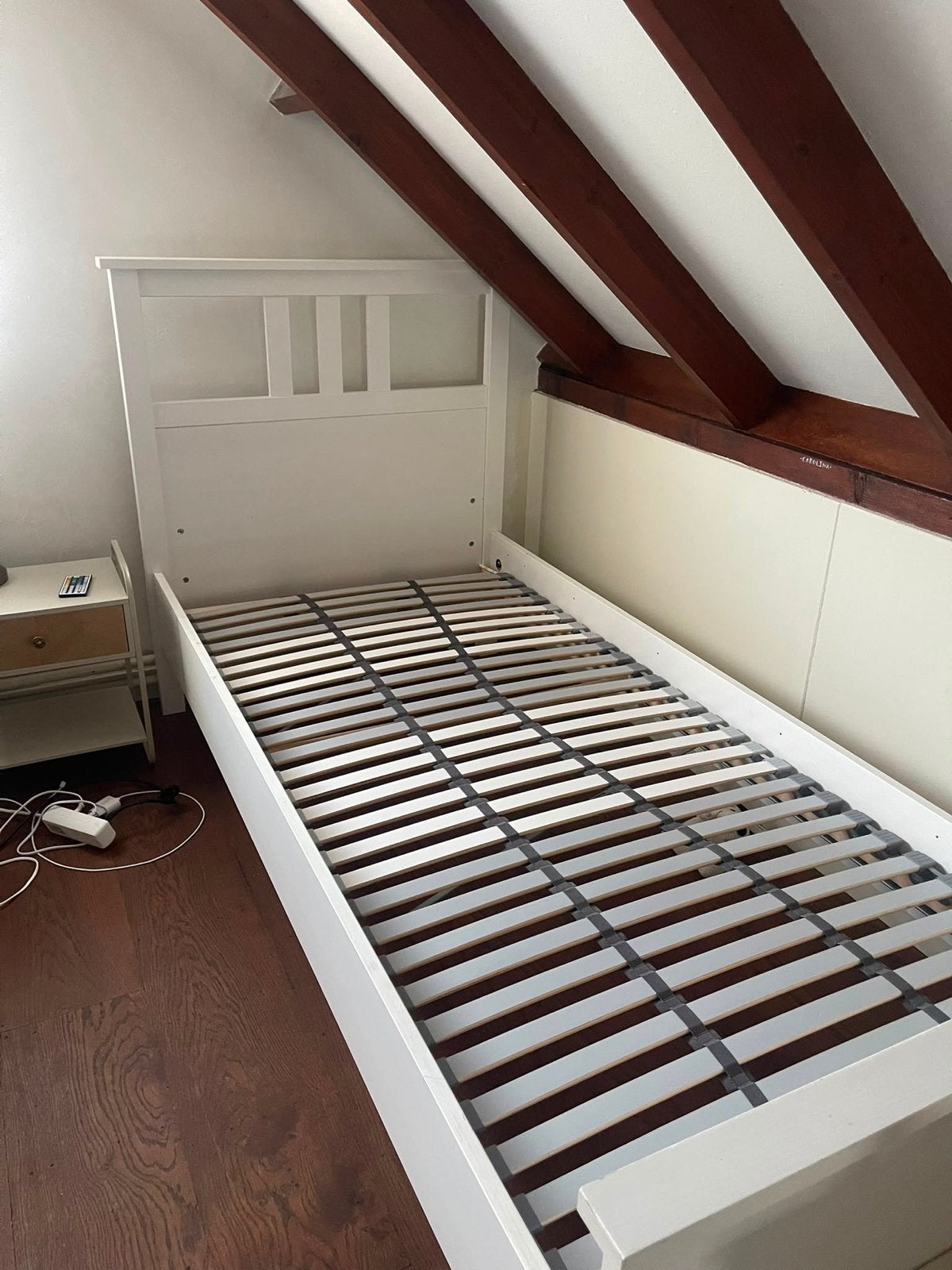 Ikea Hemnes bedframe wit - Eenpersoons, Ophalen, Gebruikt, 90 cm, Eenpersoons