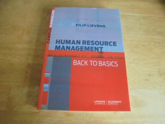 handboek Human Resource Management / back to basics, Boeken, Lievens, Filip, Verzenden, Niet van toepassing, Zo goed als nieuw