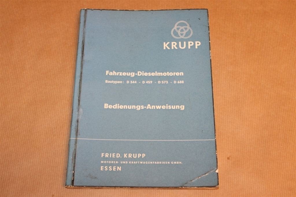 Krupp Fahrzeug-Dieselmotoren - Handleiding ca 1950 !!, Ophalen of Verzenden, Gelezen, Tractor en Landbouw