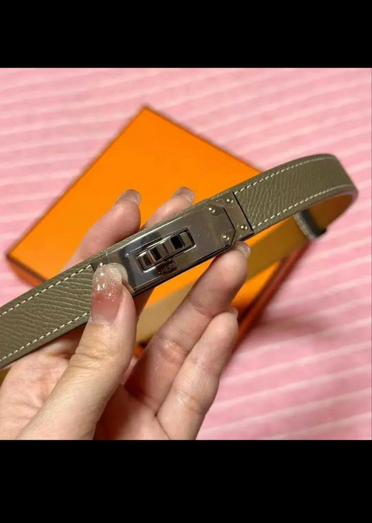 Elegante Hermes riem met Kelly gesp - One Size, Ophalen, Minder dan 3 cm, Overige kleuren, Echt leder