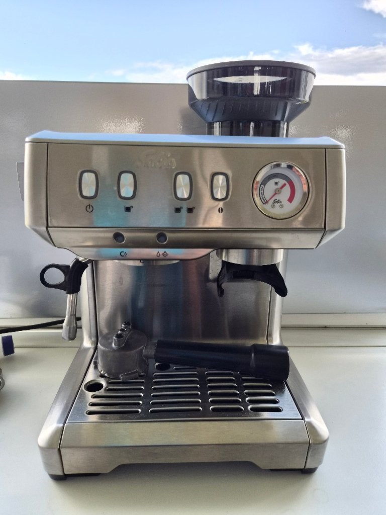 Solis Grind & Infuse Compact Type 1018 Espressomachine, Witgoed en Apparatuur, Espresso apparaat, Zo goed als nieuw, 2 tot 4 kopjes