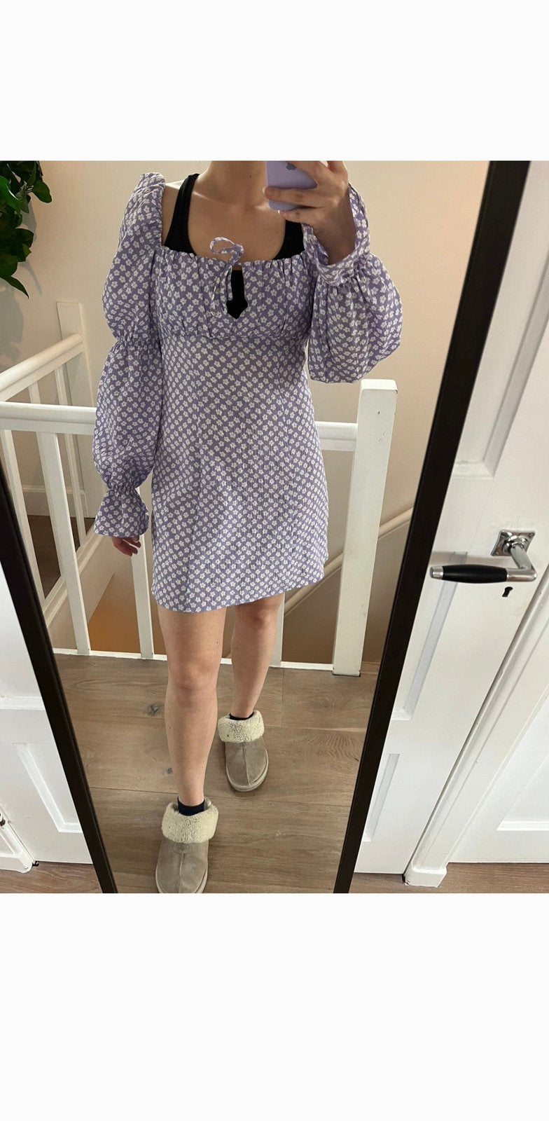 Paarse jurk H&M maat M / 38, Maat 38/40 (M), H&M, Paars, Ophalen of Verzenden