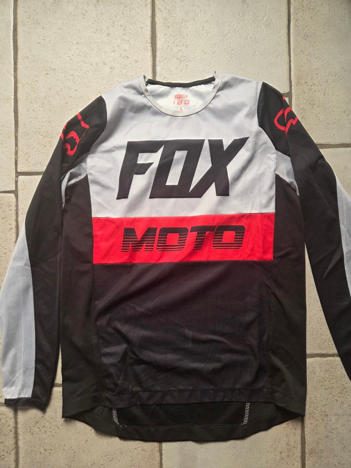 Nieuw Motocross Shirt - Maat L, FOX, Maat 52/54 (L), Zwart, Overige typen