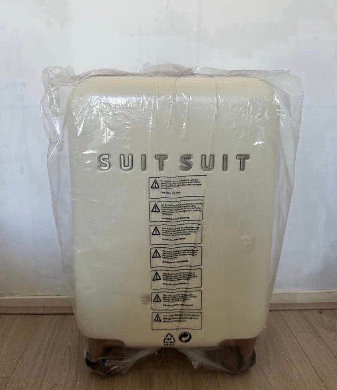 SUITSUIT koffer 55cm Antique White inc label en beschermhoes, 50 tot 60 cm, Hard kunststof, Nieuw, Wieltjes