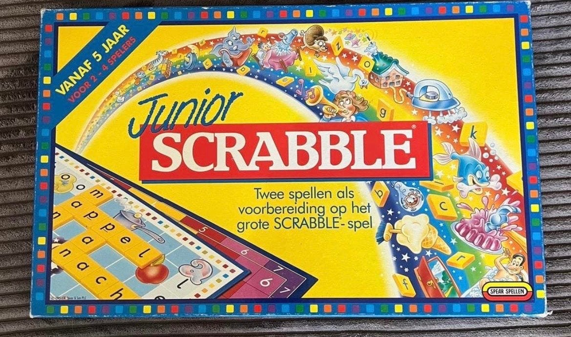 Junior Scrabble Bordspel - Vanaf 5 Jaar, Hobby en Vrije tijd, Gezelschapsspellen | Bordspellen, Drie of vier spelers, Ophalen