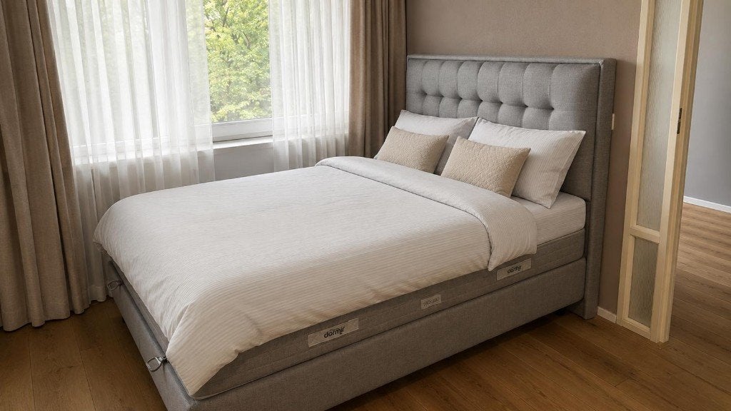Boxspring met opbergruimte, Ophalen, Tweepersoons, Zo goed als nieuw, 200 cm