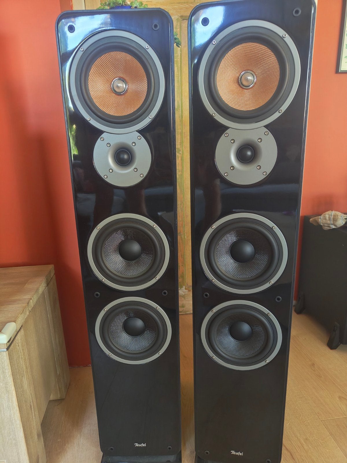 Teufel UL 40 MK2 Vloerstaande Speakers - Zwart, Vloerstaande luidspreker, Basreflex, Zo goed als nieuw, Ophalen