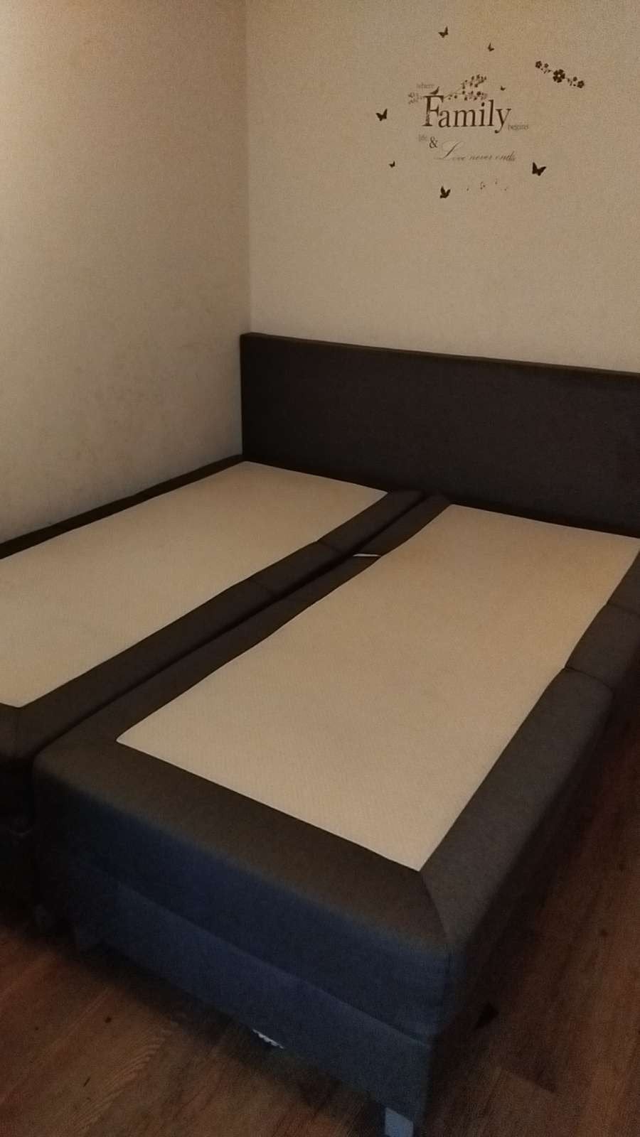BIG 210x210 Elektrische Boxspring +2x Afstandbediening, Ophalen, Verstelbaar, 210 cm, Grijs