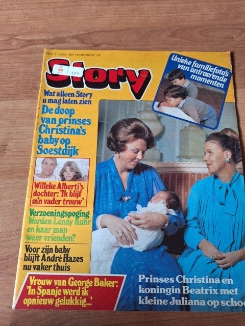 Story 1982 Beatrix Conny Vandenbos Andre van Duin Abba, Verzamelen, Ophalen of Verzenden, 1980 tot heden, Nederland, Tijdschrift