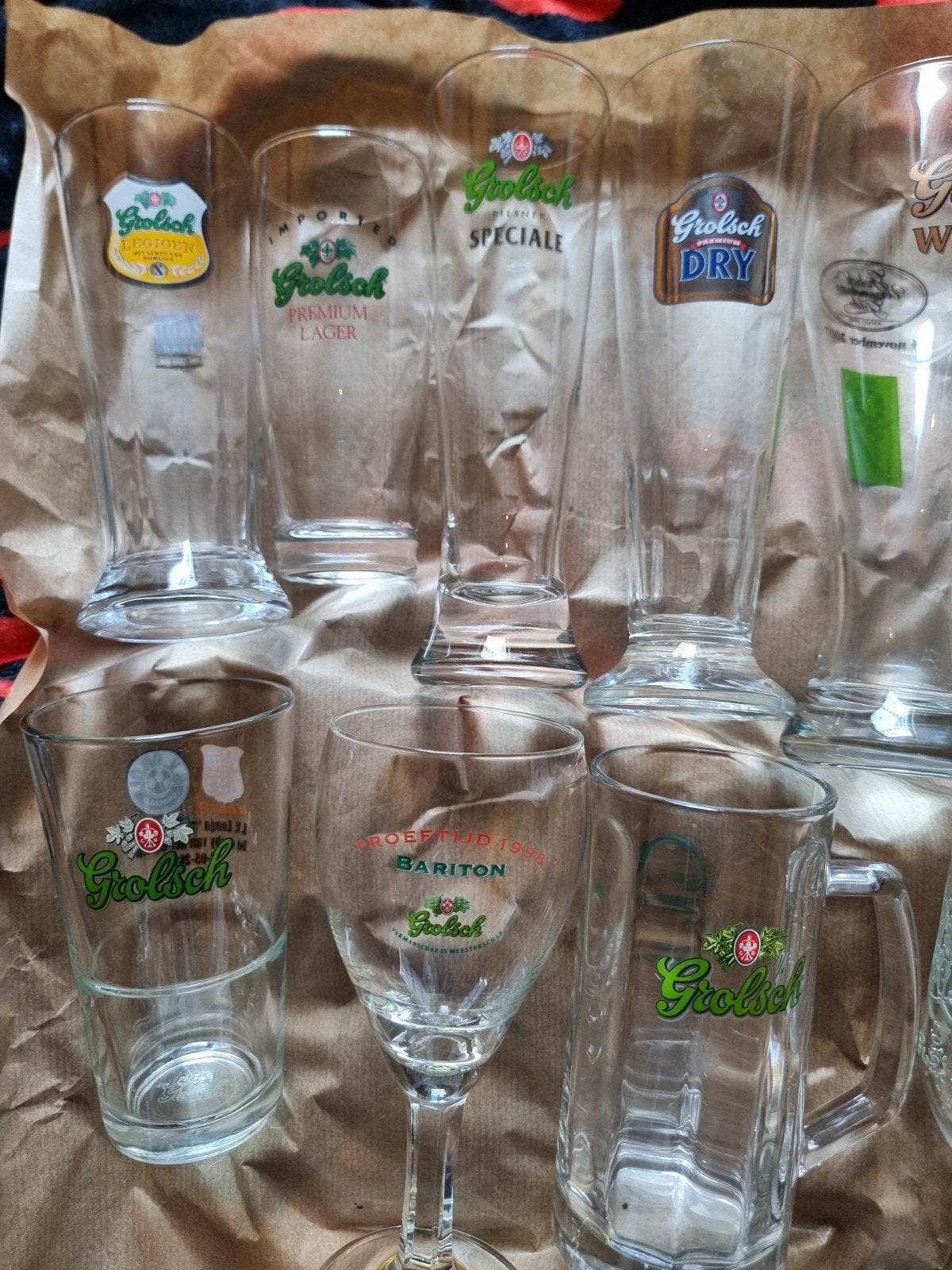 Diverse Grolsch Bierglazen Collectie - Unieke Exemplaren, Ophalen of Verzenden, Nieuw, Glas of Glazen, Grolsch