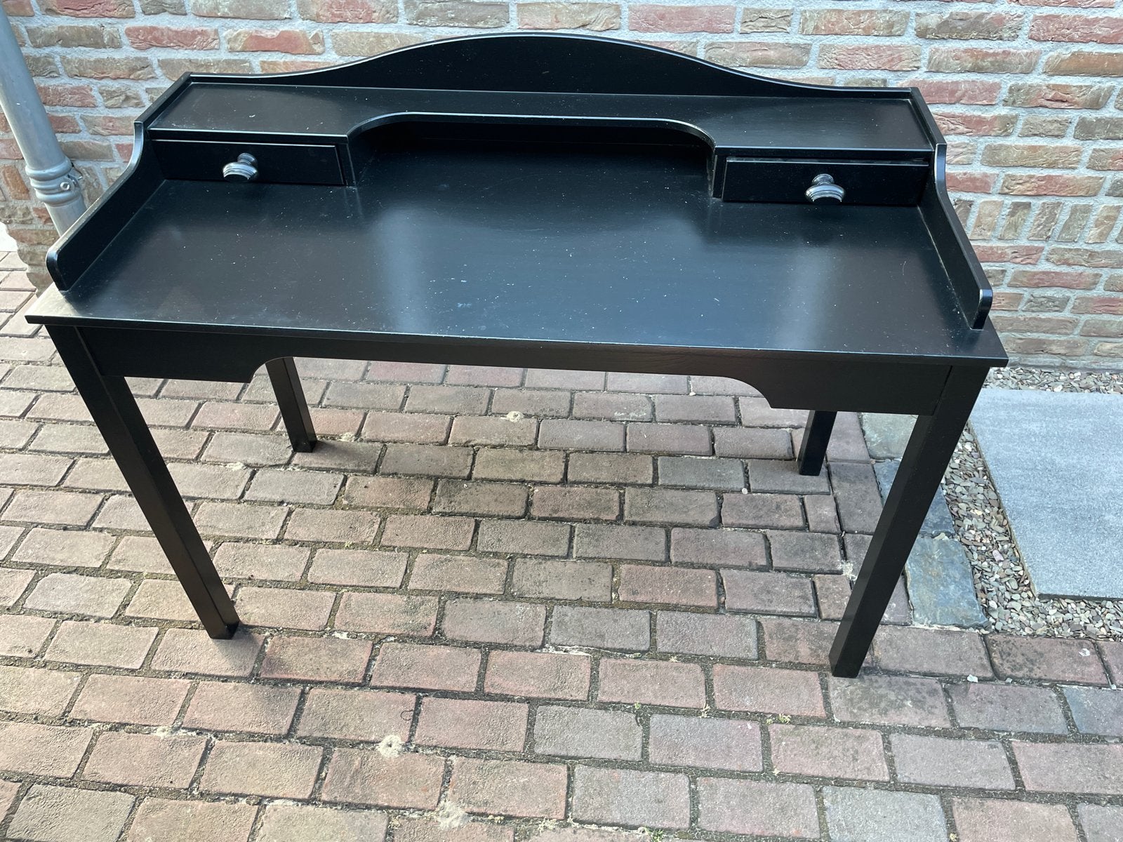 Zwart Kinderbureau - Demontabel - Opknapper, Huis en Inrichting, Bureaus, Ophalen, Gebruikt, Hout, Kinderbureau