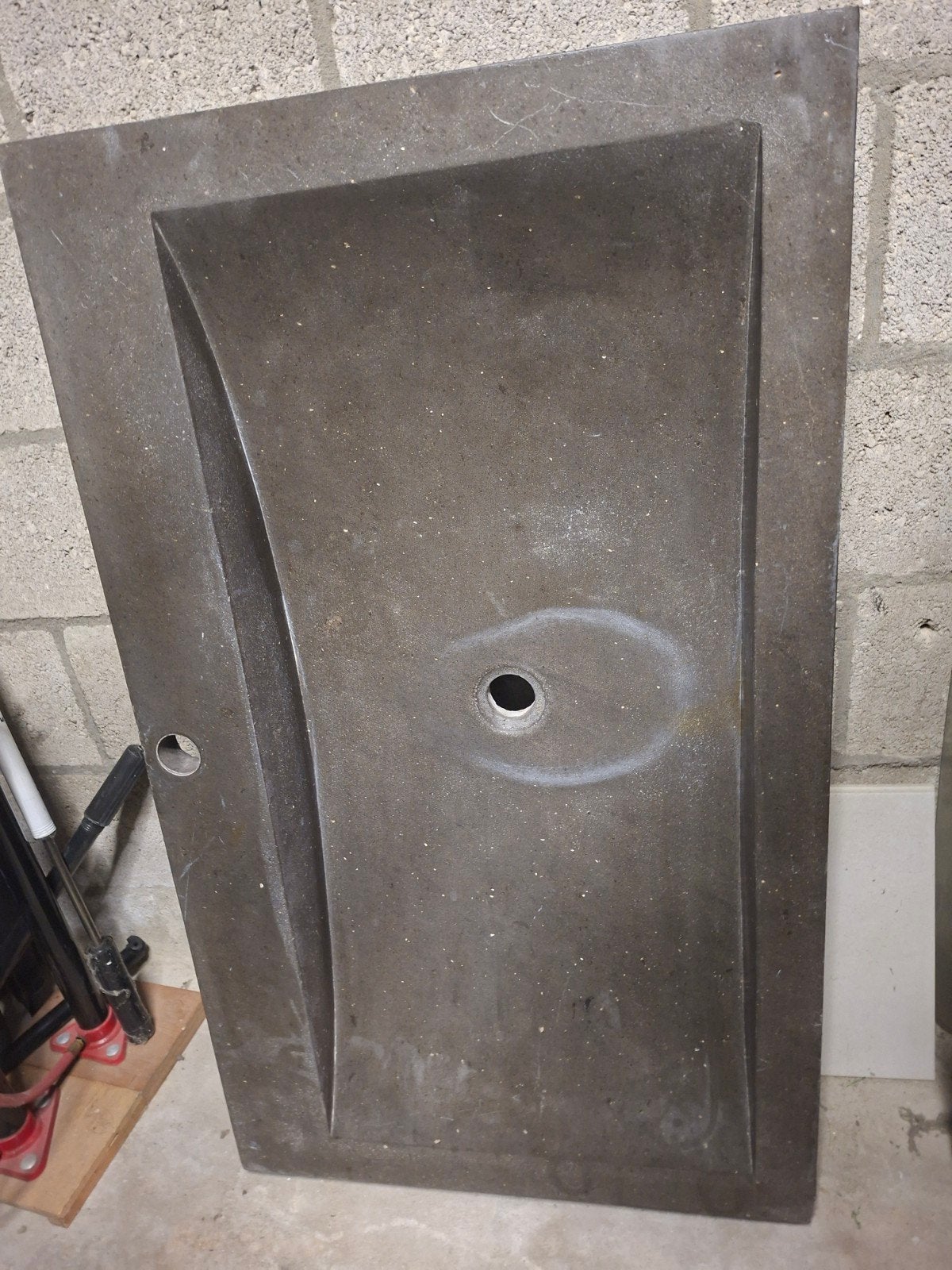 Wastafel 91x53x12cm natuursteen, Ophalen, Gebruikt, 50 tot 100 cm, Minder dan 100 cm