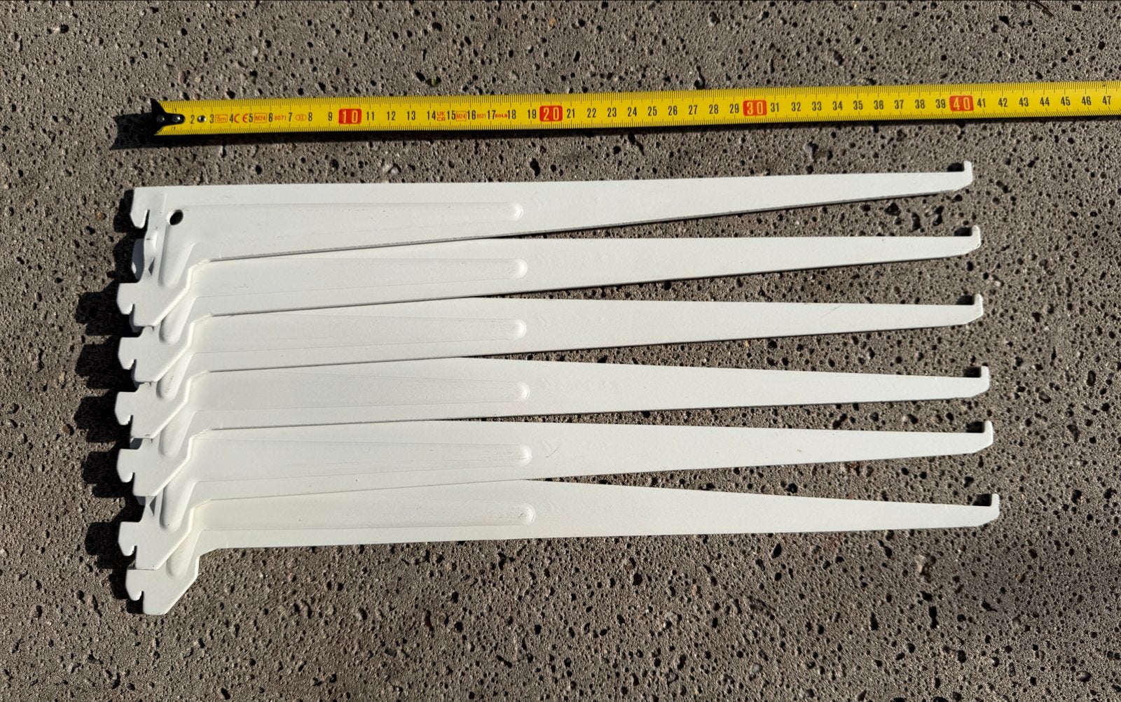 Duraline plankendragers 40cm - 6 stuks zo goed als nieuw, Huis en Inrichting, Woonaccessoires | Wandplanken en Boekenplanken, Ophalen of Verzenden