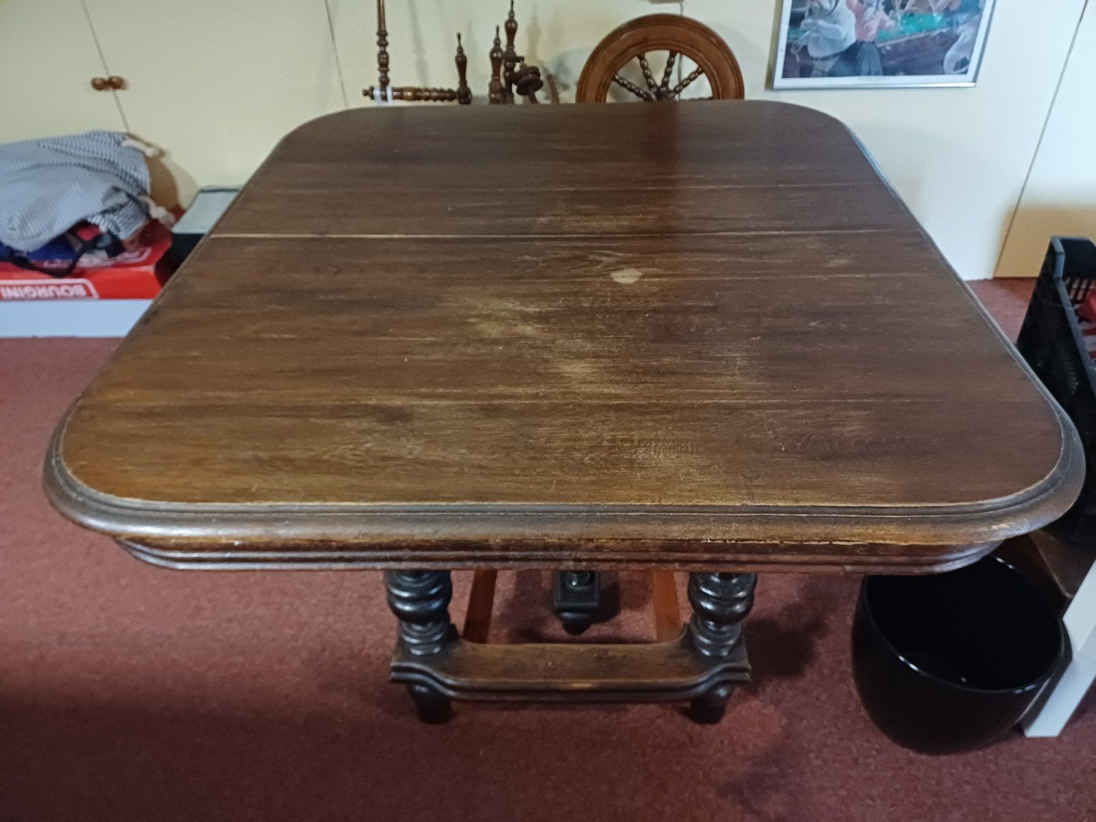 antieke tafel, Ophalen