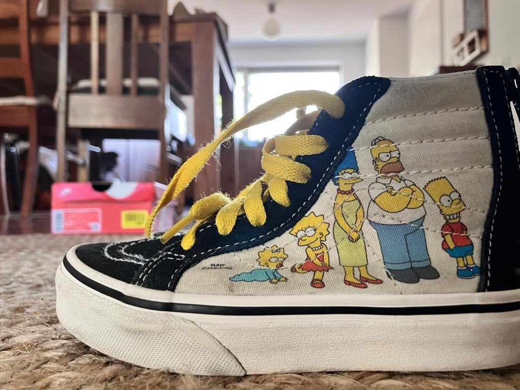 Collector: Vans x The Simpsons Sk8-Hi Zip sneakers - Maat 29, Kinderen en Baby's, Kinderkleding | Schoenen en Sokken, Gebruikt