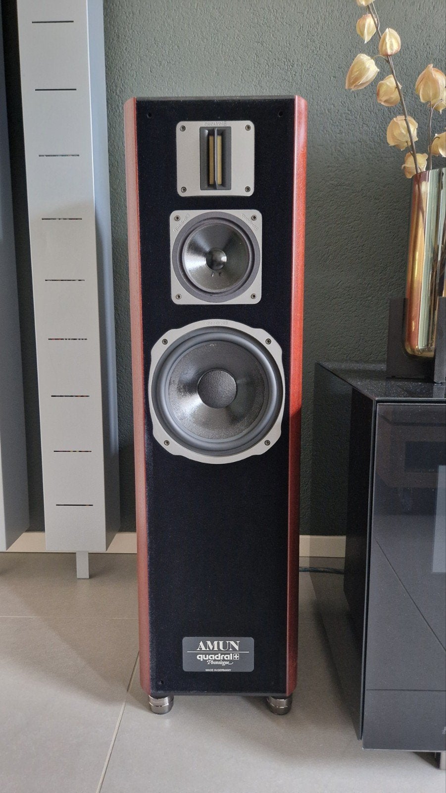 Quadral Amun MK V – vloerstaande luidspreker, Vloerstaande luidspreker, Gebruikt, 120 tot 150 watt, Geschikt voor surround/home cinema