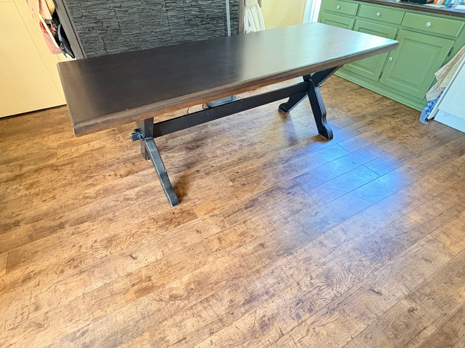 Prachtige kloostertafel eettafel, Huis en Inrichting, Ophalen, Gebruikt, Landelijk brocant boerderij, Eikenhout