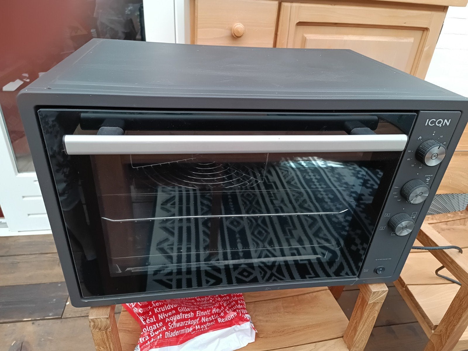 ICQN Mini-oven met grill en heteluchtfunctie, Witgoed en Apparatuur, Ovens, Ophalen, Minder dan 45 cm, Overige merken, Hete lucht