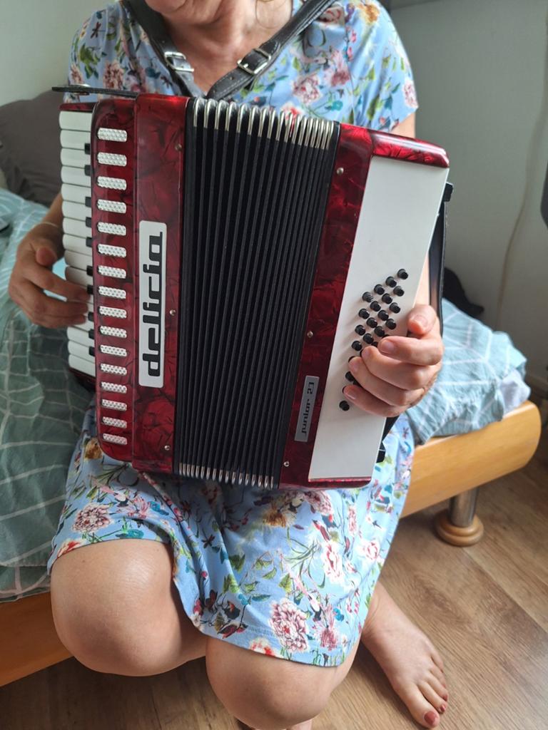 Accordeon Delicia junior 21, Muziek en Instrumenten, Accordeons, Ophalen, Gebruikt, 32-bas, Overige merken