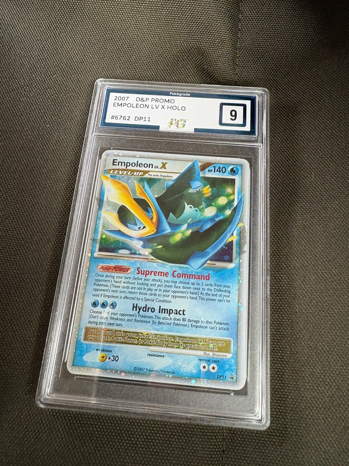 Empoleon LV.X Holo Pokémon Kaart (2007 D&P Promo) PSA 9, Ophalen of Verzenden, Zo goed als nieuw, Losse kaart, Foil