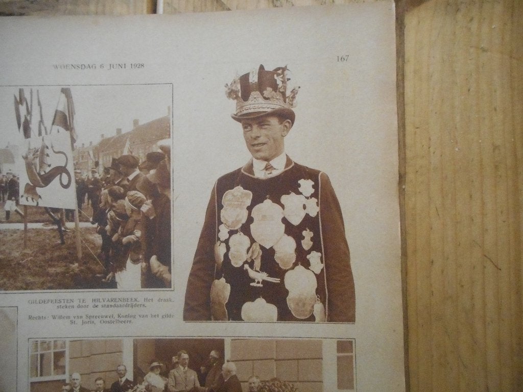 Gildefeest Hilvarenbeek. Gilde St. Joris Oostelbeers. 1928., Ophalen of Verzenden, 1920 tot 1940, Nederland, Knipsel(s)