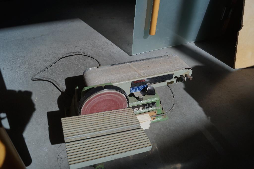 Schuurmachine met schijf en band, Doe-het-zelf en Verbouw, Gereedschap | Schuurmachines, Ophalen, Gebruikt, Minder dan 600 watt