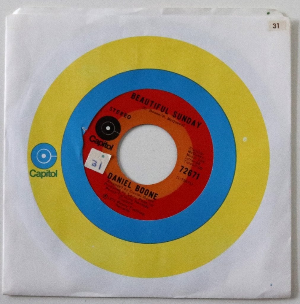 Daniel Boone - Beautiful Sunday - 7in single – 1972, Ophalen, Gebruikt, 7 inch, Single